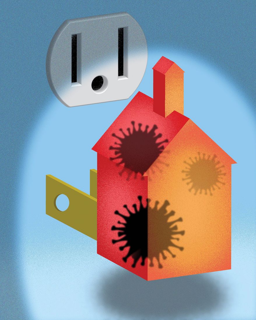 Illustration on defunding charter schools by Linas Garsys/The Washington Times