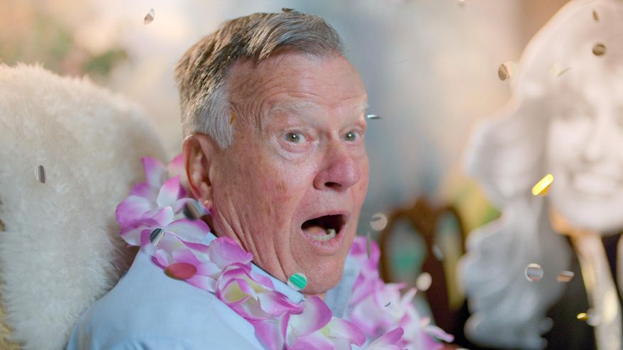 This image released by Netflix shows Dick Johnson in a scene from "Dick Johnson is Dead," premiering Oct. 2, on Netflix. (Netflix via AP)