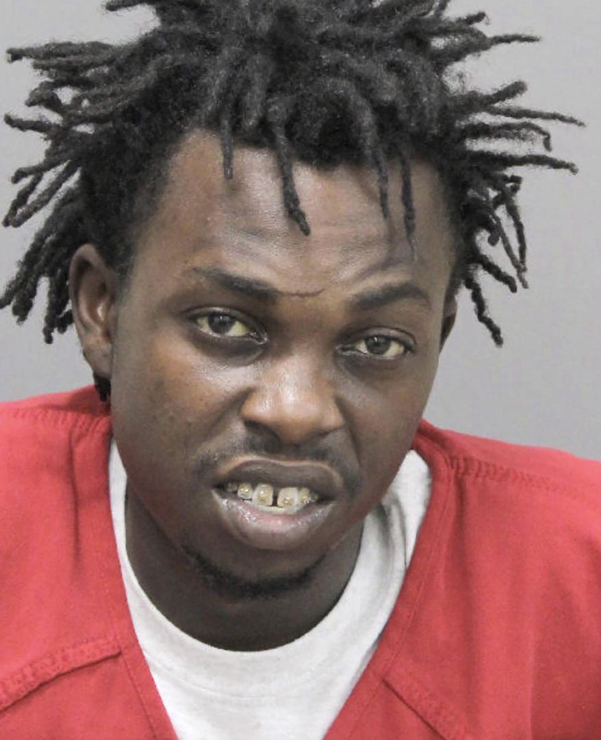 This Wednesday, Sept. 30, 2020, booking photo released by the Lafourche Parish Sheriff's Office shows Gerrel Talbert. Talbert, a Louisiana man who had been told that he’d be jailed, ran from a courtroom of a Lafourche Parish courthouse and through a first-floor window, falling into the outdoor service stairwell below it, authorities said Thursday. Talbert was treated for injuries from the 12-foot fall, then arrested on the earlier charges plus escape and felony damage to property, Lafourche Parish Sheriff Craig Webre said in a news release on Thursday. (Lafourche Parish Sheriff's Office via AP)