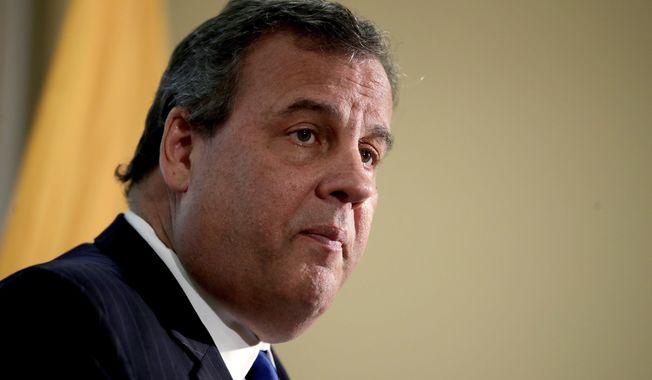 In this Nov. 29, 2017 file photo, New Jersey. Gov. Chris Christie speaks during a news conference in Newark, N.J. Christie tweeted on Saturday, Oct. 3, 2020, that he has tested positive for COVID-19. (AP Photo/Julio Cortez, File) **FILE**