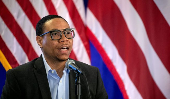 Lewis Ferebee, chancellor of D.C. Public Schools, speaks during a news conference, Thursday, July 30, 2020, in Washington. (AP Photo/Jacquelyn Martin) ** FILE **