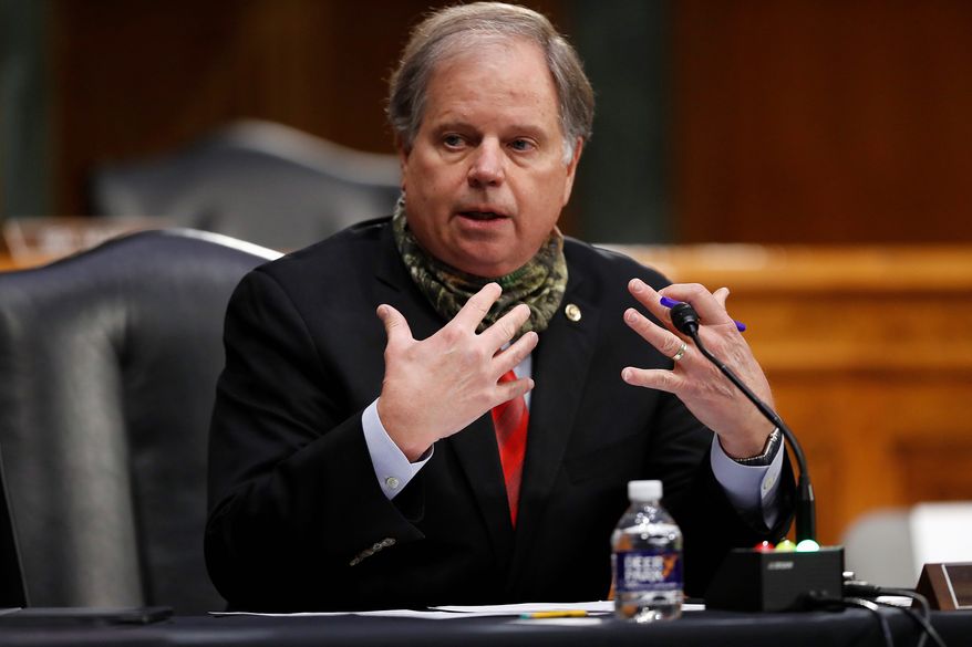 Sen. Doug Jones won the 201 6 election in Alabama by 1%. His choices have not sit well with his state&#39;s conservative electorate. (Associated Press)