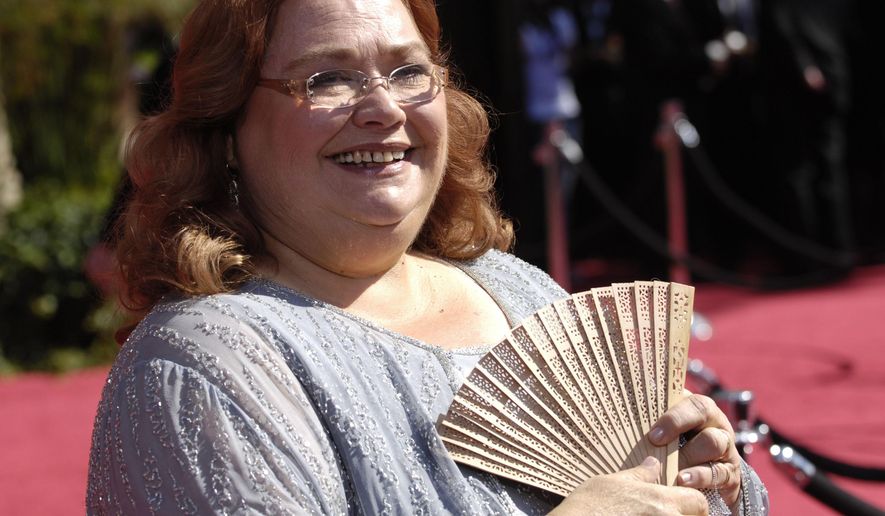 FILE - Conchata Ferrell arrives at the 59th Primetime Emmy Awards on Sept. 16, 2007, in Los Angeles. Ferrell, who became known for her role as Berta the housekeeper on TV’s “Two and a Half Men,” has died. Ferrell was 77. A publicist says the actor died in the Sherman Oaks neighborhood of Los Angeles following cardiac arrest, with her family at her side. (AP Photo/Chris Pizzello, File)