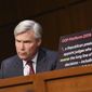 Sen. Sheldon Whitehouse, D-R.I., speaks during a confirmation hearing for Supreme Court nominee Amy Coney Barrett before the Senate Judiciary Committee, Tuesday, Oct. 13, 2020, on Capitol Hill in Washington. (Kevin Dietsch/Pool via AP) ** FILE **