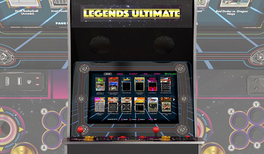 AtGames&#39; stand-alone, fully-loaded, full-sized arcade machine Legends Ultimate (Photos courtesy AtGames)