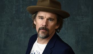 FILE - Ethan Hawke poses for a portrait during the 2020 Winter Television Critics Association Press Tour in Pasadena, Calif., on Jan. 13, 2020. In an audiobook commissioned by the 92nd Street Y in Manhattan and airing online Oct. 19-29 Hawke inhabits the aging Rev. John Ames of Marilynne Robinson&#39;s acclaimed novel “Gilead.” (AP Photo/Chris Pizzello, File)
