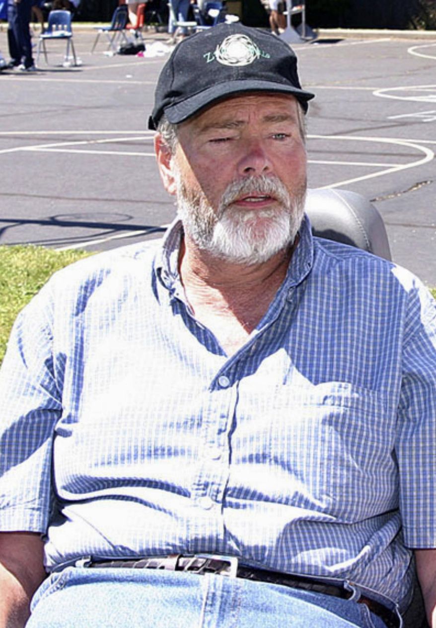 This 2004 photo shows Christopher Pendergast, a suburban New York teacher who turned a dreaded Lou Gehrig’s Disease diagnosis into a decades-long campaign to raise awareness and fund research. Pendergast died from the illness on Wednesday, Oct. 14, 2020. He was 71. (AP Photo/Michael Sisak)