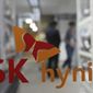FILE - In this April 23, 2018 file photo, the logo of SK Hynix Inc. is seen at its office in Seongnam, South Korea. Intel has agreed to a $9 billion deal to sell most of its memory business to South Korea’s SK Hynix as it moves toward more diverse technologies while shedding a major Chinese factory at a time of deepening trade friction between Washington and Beijing.  (AP Photo/Ahn Young-joon, File)