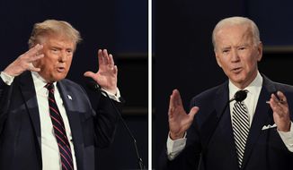 Analysts are already preparing themselves for the second and final debate between President Trump and Democratic presidential nominee Joseph R. Biden, set to debate on Thursday. (Associated Press Photographs)