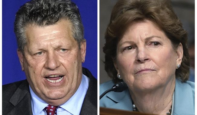 FILE - This photo combo shows Republican Bryant &amp;quot;Corky&amp;quot; Messner, left, and incumbent U.S. Sen. Jeanne Shaheen, D-NH, right, New Hampshire candidates for the U.S. Senate in the Nov. 3 general election. (AP Photos, File)