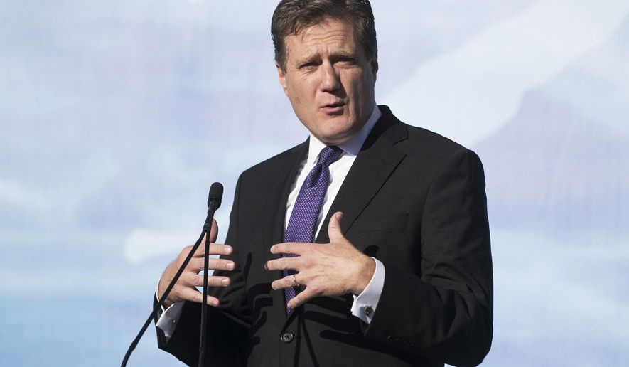 This Friday, Oct. 7, 2016 file photo shows U.S. Rep. Michael Turner, R-Ohio, speaking during the grand opening of the Fuyao Glass America plant, in Moraine, Ohio. Turner is running in the 10th congressional district.  (AP Photo/John Minchillo, File)