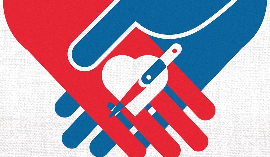 Reconciliation or revenge illustration by The Washington Times