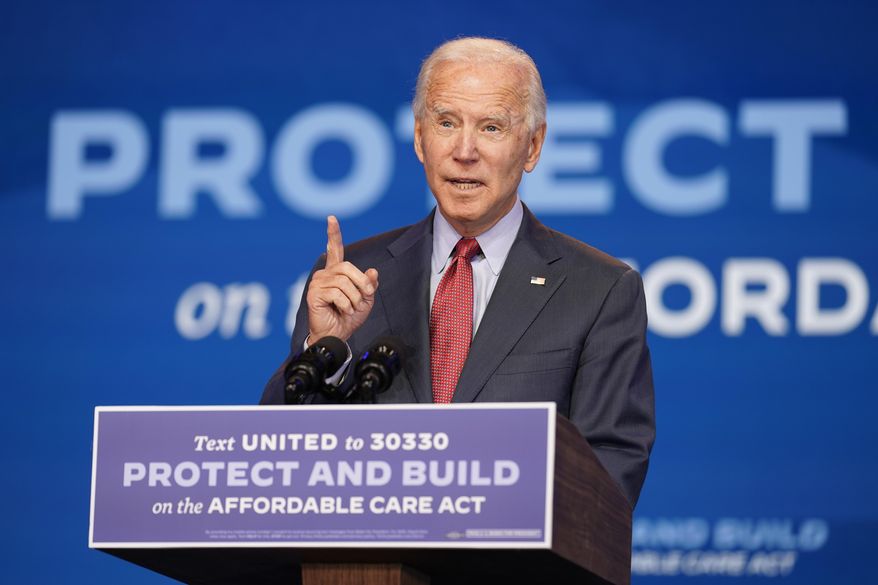 Democratic presidential candidate former Vice President Joe Biden speaks about the Coronavirus and health care at The Queen theater, Wednesday, Oct. 28, 2020, in Wilmington, Del. (AP Photo/Andrew Harnik)