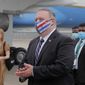In this file photo, U.S. Secretary of State Mike Pompeo walks to board an aircraft to leave for Maldives, in Colombo, Sri Lanka, Wednesday, Oct. 28, 2020. On Wednesday, the State Department that Mr. Pompeo will travel to Hanoi to &quot;reaffirm the strength of the U.S.-Vietnam comprehensive partnership and promote our shared commitment to a peaceful and prosperous region.&quot;  (AP Photo/Eranga Jayawardena, Pool)  **FILE**
