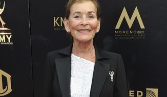 FILE - Judge Judy Sheindlin arrives at the 46th annual Daytime Emmy Awards in Pasadena, Calif., on May 5, 2019. Sheindlin, whose long-running syndicated courtroom show “Judge Judy” will end production in 2021,  will be dispensing justice on an exclusive show in the U.S. for IMDb TV. (Photo by Richard Shotwell/Invision/AP, File)