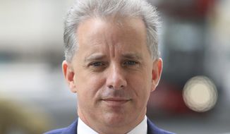 In this file photo dated July 24, 2020, showing former British intelligence officer Christopher Steele in London.  Britain’s High Court on Friday Oct. 30, 2020, has dismissed a libel claim by Russian Tech entrepreneur Aleksej Gubarev against Christopher Steele, the author of a report on U.S. President Donald Trump’s alleged links to Russia.  (Aaron Chown/PA FILE via AP)