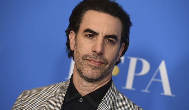 In this Wednesday, July 31, 2019 file photo, Sacha Baron Cohen arrives at the 2019 Hollywood Foreign Press Association&#x27;s Annual Grants Banquet at the Beverly Wilshire Beverly Hills, Calif. (Photo by Jordan Strauss/Invision/AP, File)