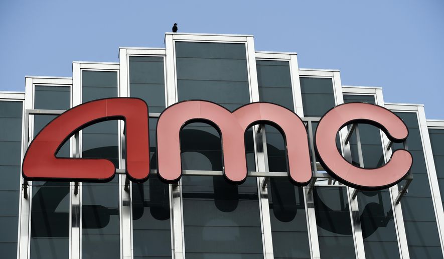 The AMC sign at the currently closed AMC Burbank 16 movie theatres complex is pictured, Wednesday, April 29, 2020, in Burbank, Calif. Last weekend, theaters were cleared to open begin opening in some New York State counties at under 50% capacity and this weekend San Francisco will join in too. New York City and Los Angeles remain closed, however. AMC Theaters and Cinemark are largely up and running. Approximately 54% of screens are open in the U.S., according to the National Association of Theater Owners. (AP Photo/Chris Pizzello, File)