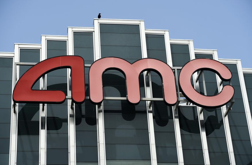 The AMC sign at the currently closed AMC Burbank 16 movie theatres complex is pictured, Wednesday, April 29, 2020, in Burbank, Calif. Last weekend, theaters were cleared to open begin opening in some New York State counties at under 50% capacity and this weekend San Francisco will join in too. New York City and Los Angeles remain closed, however. AMC Theaters and Cinemark are largely up and running. Approximately 54% of screens are open in the U.S., according to the National Association of Theater Owners. (AP Photo/Chris Pizzello, File)
