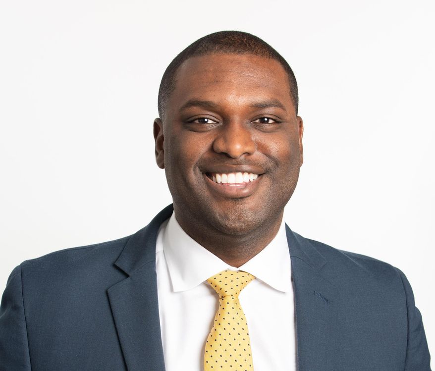 In this December 2019 photo provided by Mondaire Jones for Congress, candidate Mondaire Jones poses for a photo in New York. Jones, an attorney with the backing of the New York Democratic Party's left wing, has won the Democratic primary in New York's 17th Congressional District. In November 2020, he will face retired New York City firefighter Maureen McArdle Schulman, a Republican who defeated chemical engineer Yehudis Gottesfeld in the GOP primary. (Laura Brett/Mondaire Jones for Congress via AP)