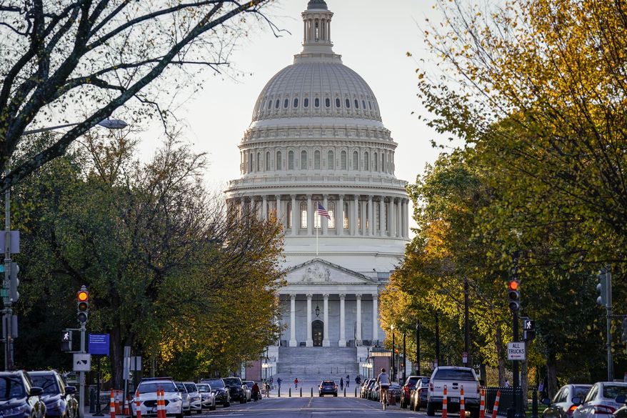 The East Front of the Capitol is seen in Washington, Wednesday, Nov. 4, 2020. (AP Photo/J. Scott Applewhite)