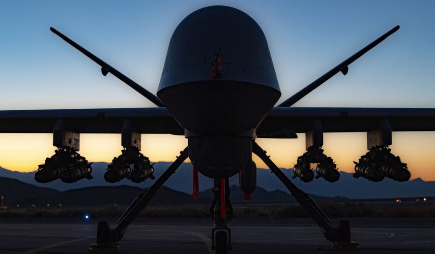 An MQ-9A Reaper drone is shown in this undated file photo. (U.S. Air Force photograph)  ** FILE **