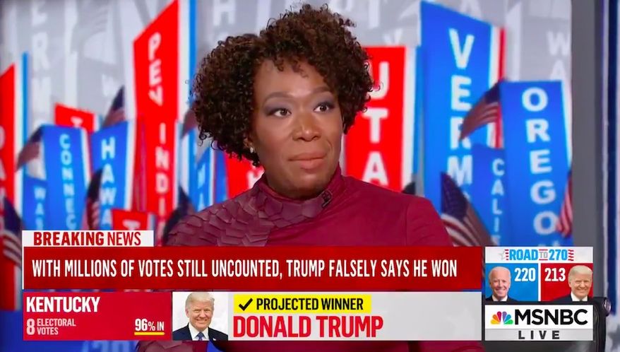 MSNBC host Joy Reid denigrated Supreme Court Justice Clarence Thomas as &quot;Uncle Clarence&quot; early Wednesday. (Screenshot via MSNBC)