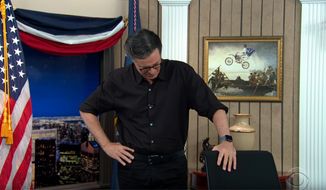 Stephen Colbert breaks down while talking about President Trump and the 2020 election, Nov. 5, 2020. (Image: YouTube, &quot;The Late Show with Stephen Colbert&quot; video screenshot)
