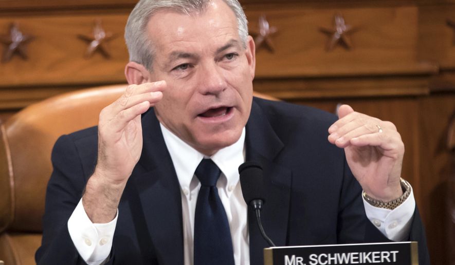 FILE - In this Nov. 8, 2017, file photo, Rep. David Schweikert, R-Ariz., makes a point during a House Ways and Means Committee hearing on Capitol Hill in Washington. Arizona Democrats are targeting one of four solidly Republican U.S. House districts with a polished candidate who has a big fundraising edge against the GOP incumbent. Although the party makeup of Arizona’s congressional delegation has been remarkably stable for the past decade, Democrats hope to change that this year with Dr. Hiral Tipirneni, who is challenging five-term Schweikert in the suburban 6th District that takes in much of north Phoenix, Paradise Valley, Scottsdale and Fountain Hills. (AP Photo/J. Scott Applewhite, File)