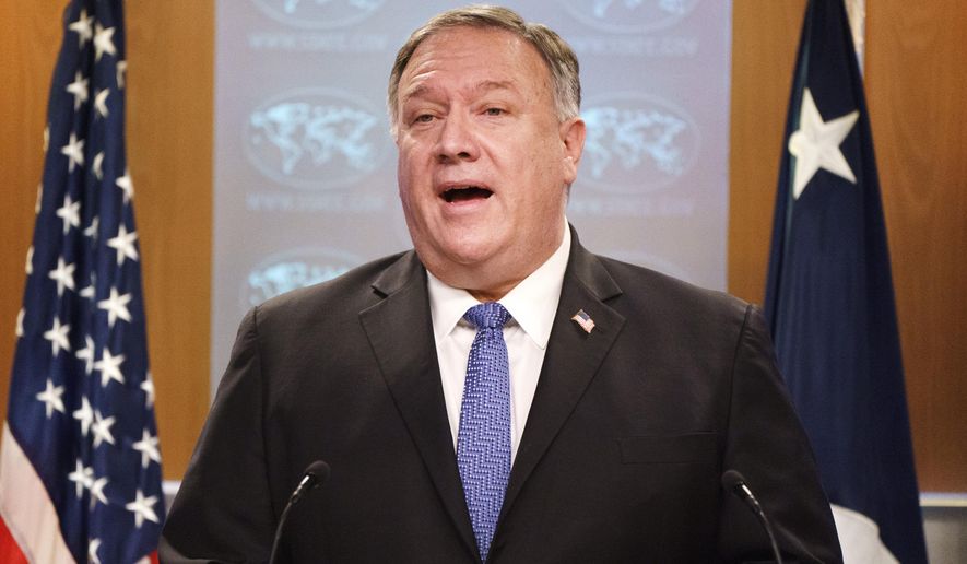 Secretary of State Mike Pompeo speaks during media briefing, Tuesday, Nov. 10, 2020, at the State Department in Washington. (AP Photo/Jacquelyn Martin) **FILE**