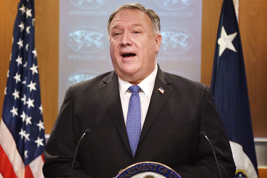 Secretary of State Mike Pompeo speaks during media briefing, Tuesday, Nov. 10, 2020, at the State Department in Washington. (AP Photo/Jacquelyn Martin) **FILE**