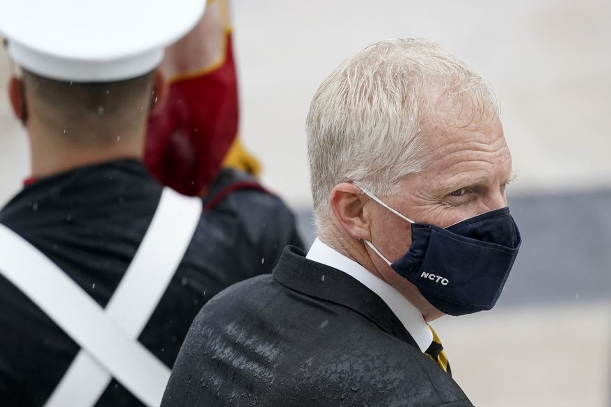 Acting Defense Secretary Christopher Miller said the department is "deeply saddened" by the helicopter crash that killed five Americans, a Czech national and a French national on the Sinai Peninsula. "Yesterday we recognized the sacrifice of millions of American veterans who have defended our nation for generations, and today we are tragically reminded of the last full measure our uniformed warriors may pay for their service," he said. (Associated Press/File)