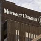FILE - In this Friday, July 17, 2020 file photo, the Mutual of Omaha logo is seen at the company&#x27;s corporate headquarters in Omaha, Neb. The insurance company  has announced, Thursday, Nov. 12,  a new logo without the depiction of a Native American chief. (AP Photo/Nati Harnik, File)