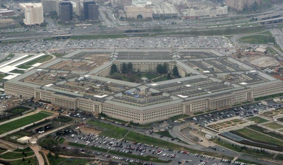 This March 27, 2008, photo shows the Pentagon in Washington. (AP Photo/Charles Dharapak) **FILE**
