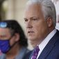 In this file photo, Matt Schlapp, chairman of the American Conservative Union, speaks at a news conference Tuesday, Nov. 17, 2020, in Las Vegas. (AP Photo/John Locher)  ** FILE **