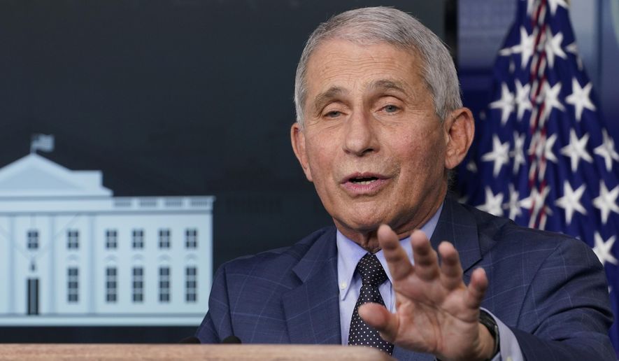 Dr. Anthony Fauci, director of the National Institute for Allergy and Infectious Diseases, speaks during a news conference with the coronavirus task force at the White House in Washington, Thursday, Nov. 19, 2020. (AP Photo/Susan Walsh)