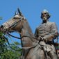 In this Aug. 18, 2017, file photo, a statue of Confederate Gen. Nathan Bedford Forrest sits in a park in Memphis, Tenn. Lawyers in Tennessee are seeking a judge&#x27;s approval for the disinterment of Confederate general and slave trader Nathan Bedford Forrest&#x27;s remains from his burial plot in a Memphis park, Friday, Nov. 20, 2020. (AP Photo/Adrian Sainz, File)