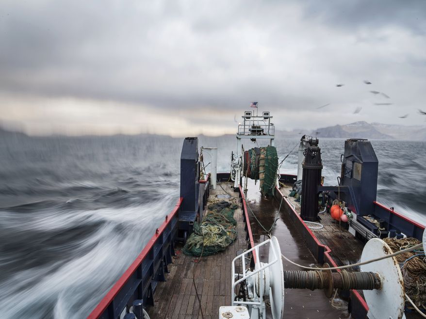 A boat in the Bering Sea. Photos courtesy of Trident Seafoods.