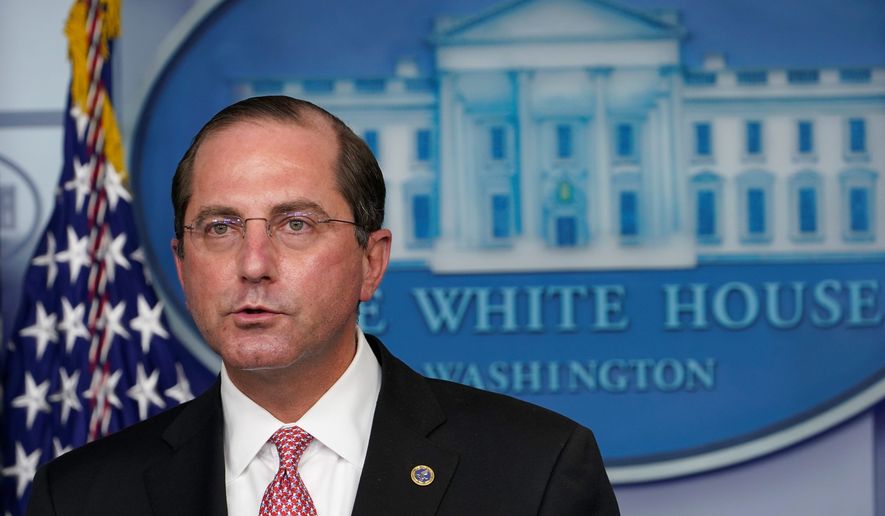 Health and Human Services Secretary Alex M. Azar II said the CDC is wording on a public-service campaign about the vaccine&#39;s safety. (Associated Press)