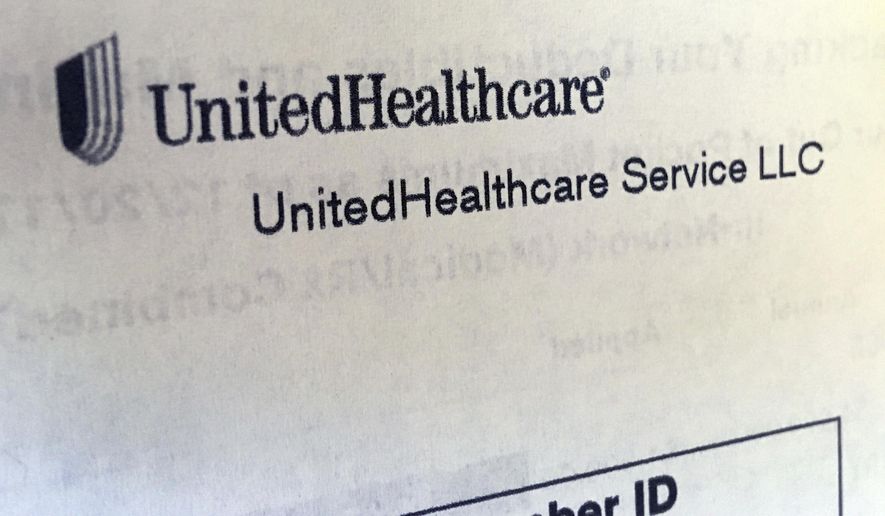 FILE - In this June 15, 2018 file photo, United Healthcare correspondence is seen in North Andover, Mass. The pandemic has shut down large portions of the economy and forced many companies to abandon their forecasts in 2020.  The nation’s largest health insurance provider, UnitedHealth Group Inc., and Medicaid specialist Centene Corp. have reaffirmed their forecasts earlier this month.  (AP Photo/Elise Amendola, File)