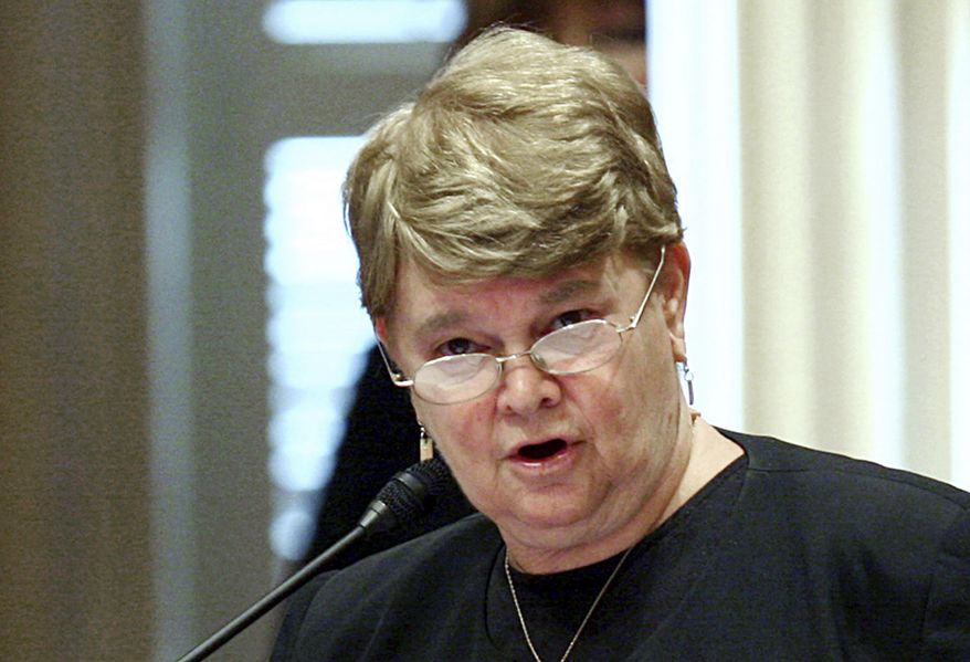 In this Aug. 31, 2008, file photo, then-state Sen. Sheila Kuehl, D-Santa Monica, speaks on the floor of the Capitol in Sacramento, Calif. She is now a Los Angeles County supervisor. (AP Photo/Steve Yeater, File)
