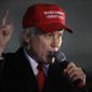 Attorney Lin Wood, member of President Donald Trump's legal team, gestures while speaking during a rally on Wednesday, Dec. 2, 2020, in Alpharetta, Ga. (AP Photo/Ben Margot)
