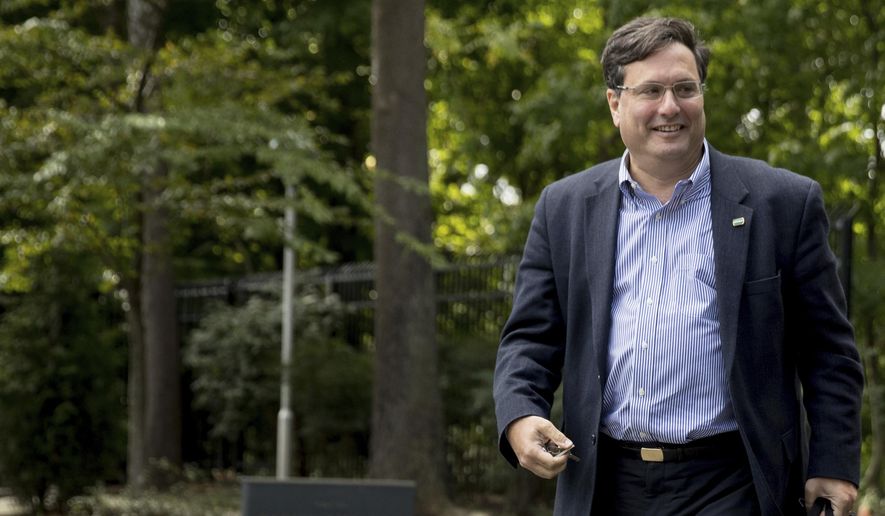 In this Oct. 5, 2016, file photo American political operative Ron Klain arrives at Democratic presidential candidate Hillary Clinton&#39;s home in Washington. Klain is preparing to serve as President-elect Joe Biden’s chief of staff, a job often referred to as the nation’s chief operating officer. (AP Photo/Andrew Harnik, File)  **FILE**