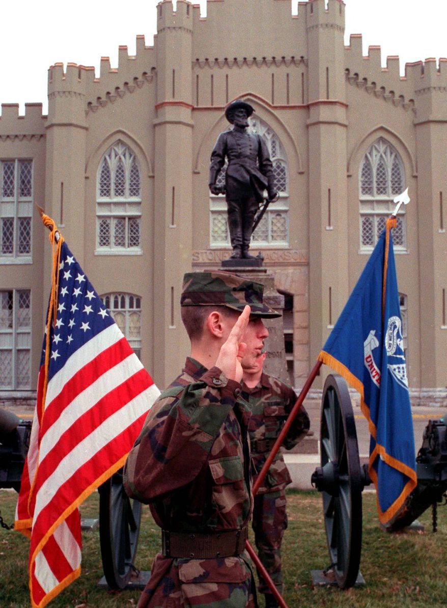 The Virginia Military Institute began work Monday to remove a prominent statue of Confederate Gen. Thomas "Stonewall" Jackson, an effort initiated this fall after allegations of systemic racism roiled the school. (Associated Press)