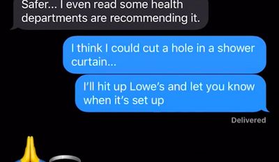 Seattle public health officials have suggested the use of &quot;glory holes&quot; as a way to practice &quot;safer&quot; sex during the coronavirus pandemic. (Screenshot via Instagram/@kcpubhealth)