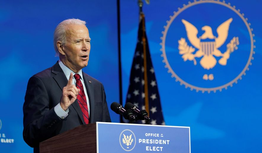 Presumed President-elect Joseph R. Biden&#x27;s and his team say Mr. Biden wants to focus first on investments at home before leaping into potential trade deals. He plans to continue, at least in part, the Trump administration&#x27;s &quot;Buy American&quot; policies. (Associated Press)