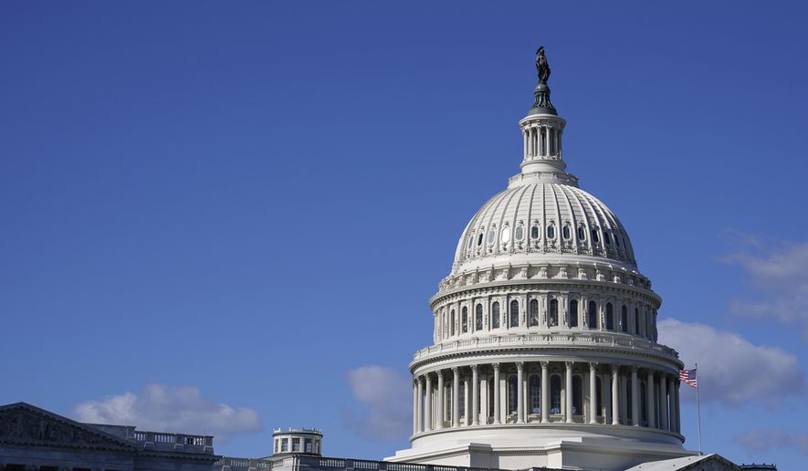 Sun shines on the U.S. Capitol dome, Monday, Nov. 2, 2020, on Capitol Hill in Washington. (AP Photo/Patrick Semansky) ** FILE **