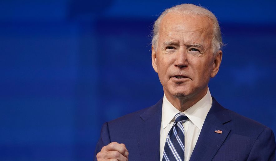President-elect Joe Biden speaks at The Queen theater in Wilmington, Del., Wednesday, Dec. 9, 2020. For the past four years, the United States has been led by a man viewed as one of the most gun-friendly in modern history. But any hope by gun-control advocates that Biden will usher in a new era of restrictions on firearms is highly unlikely for some key reasons: the intense polarization of gun issues that has rendered them a third rail in politics and the narrow margins that Democrats have in Congress. (AP Photo/Susan Walsh, file)