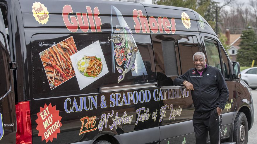 Gulf Shores restaurant and food truck owner Harry Parker is planning to take his food truck to East St. Louis on a regular basis. “I’ve always wanted to have a restaurant in areas that may be (of) lesser income, that don’t have all the growth criteria and all the demographics and so forth,” Parker, who lives in Edwardsville, Ill. (Derik Holtmann/Belleville News-Democrat via AP)