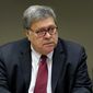 Former U.S. Attorney General William Barr is shown in this file photo. (AP Photo/Jeff Roberson, Pool)  **FILE**